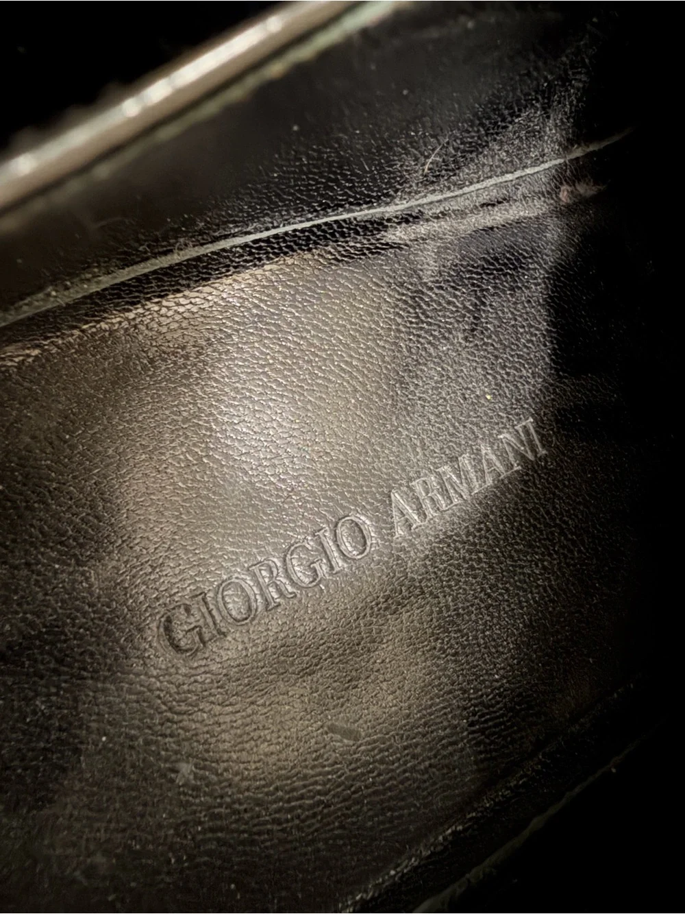 Giorgio Armani Men's Black Leather Lace-Up Oxford Dress Shoes Size 43/10 Italy